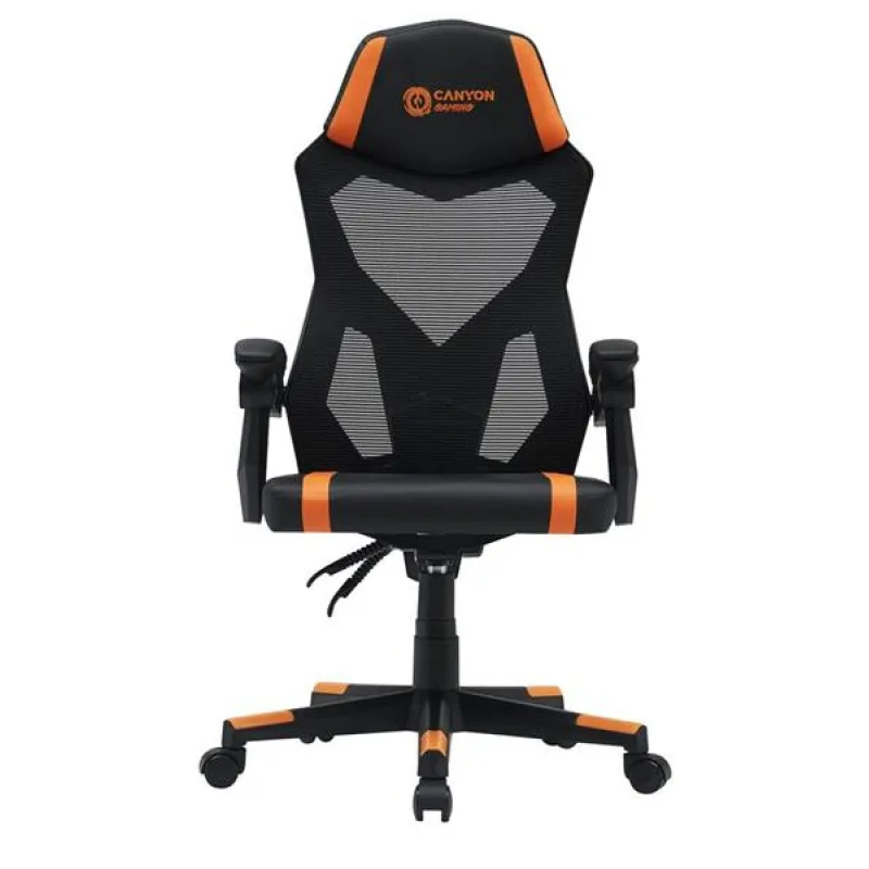 Canyon MCH01, Flow, ergonomické herné kreslo, čierno-oranžové CNE-MCH01