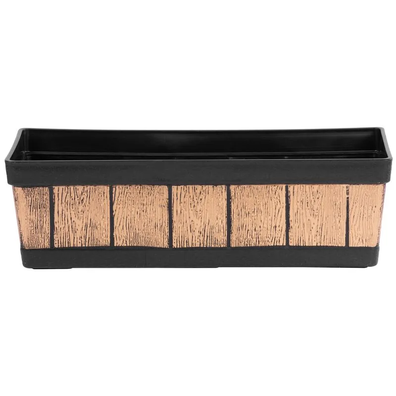 Zlatý kvetináč Strend Pro Woodeff, 15x47x17 cm