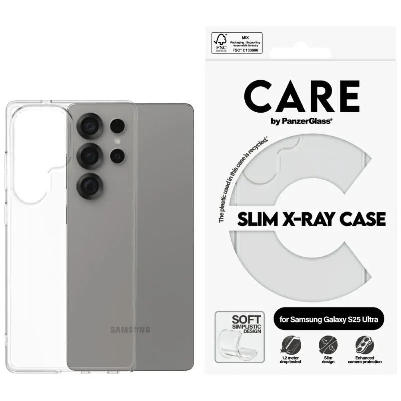 CARE by PanzerGlass Fashion X-Ray Case pre Samsung Galaxy S25 Ultra – priehľadné