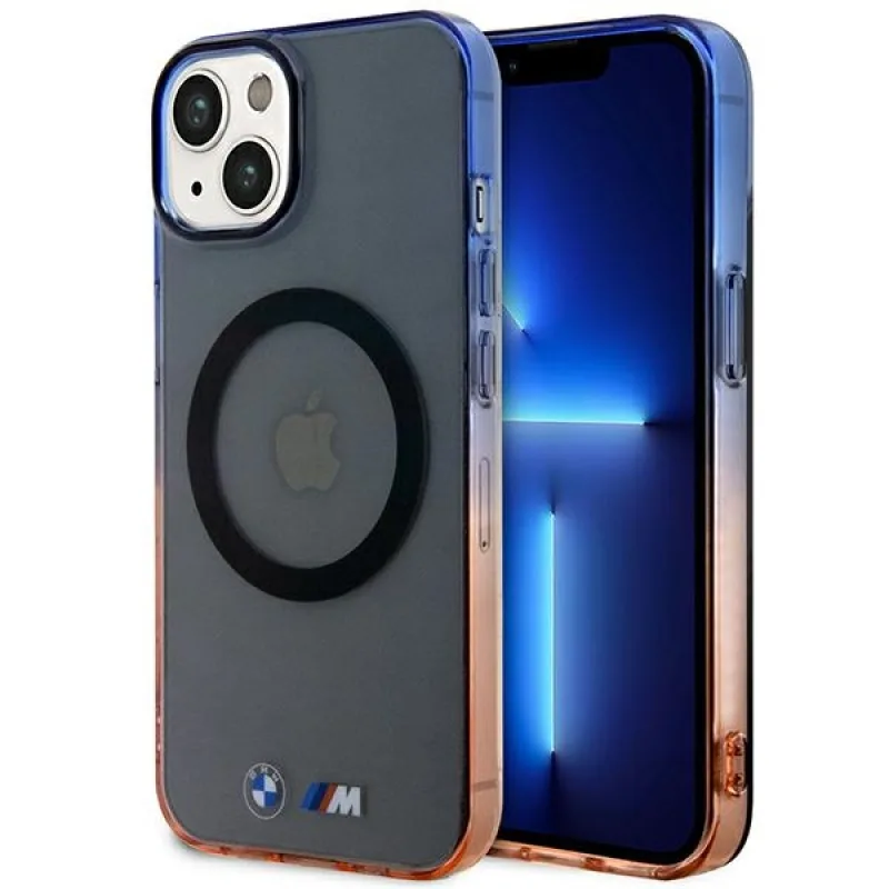 Puzdro BMW BMHMP14SHTGE iPhone 14 6,1" sivo/sivé pevné puzdro Gradient Bumper MagSafe