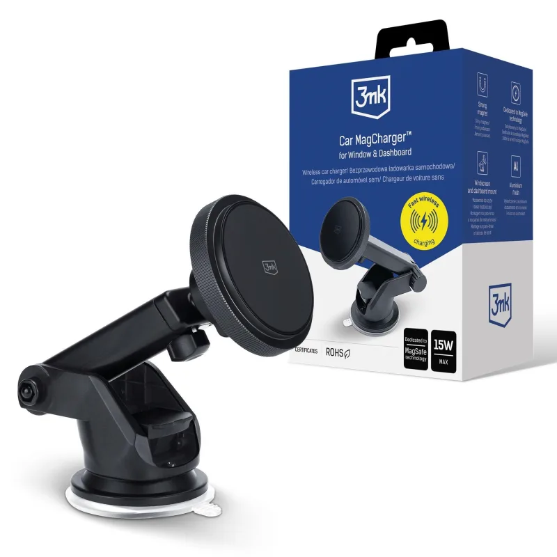 3mk držák do auta Car MagCharger™ for Window & Dashboard 5903108583411