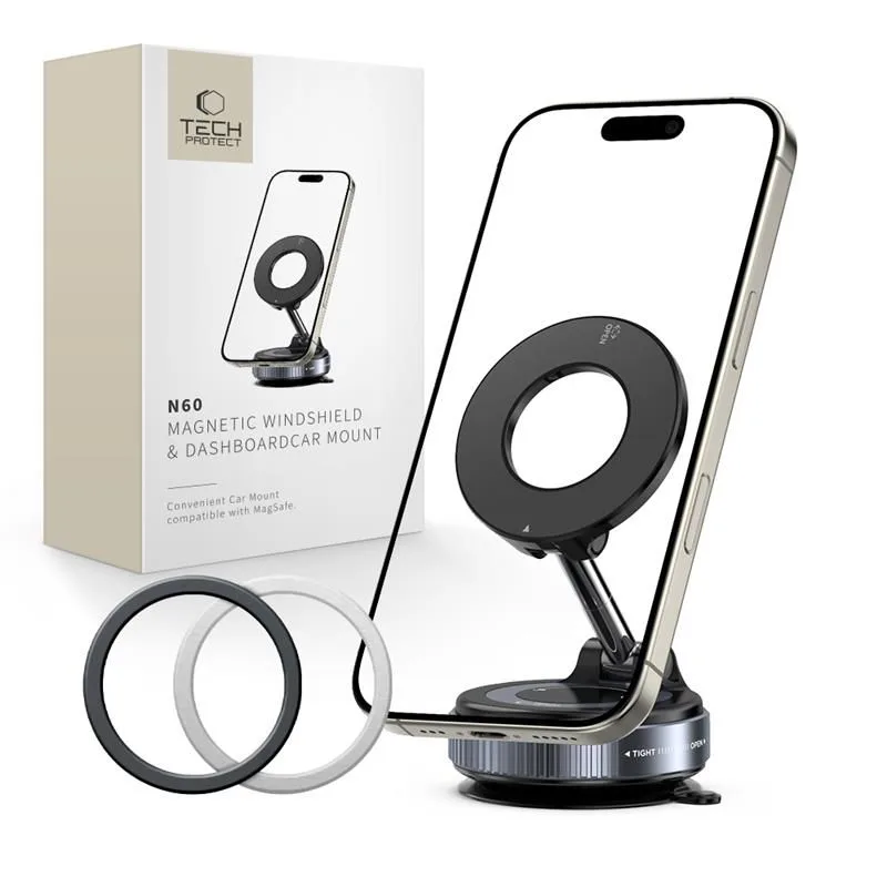 Magnetický držiak Tech-Protect N60 MagSafe – čierny