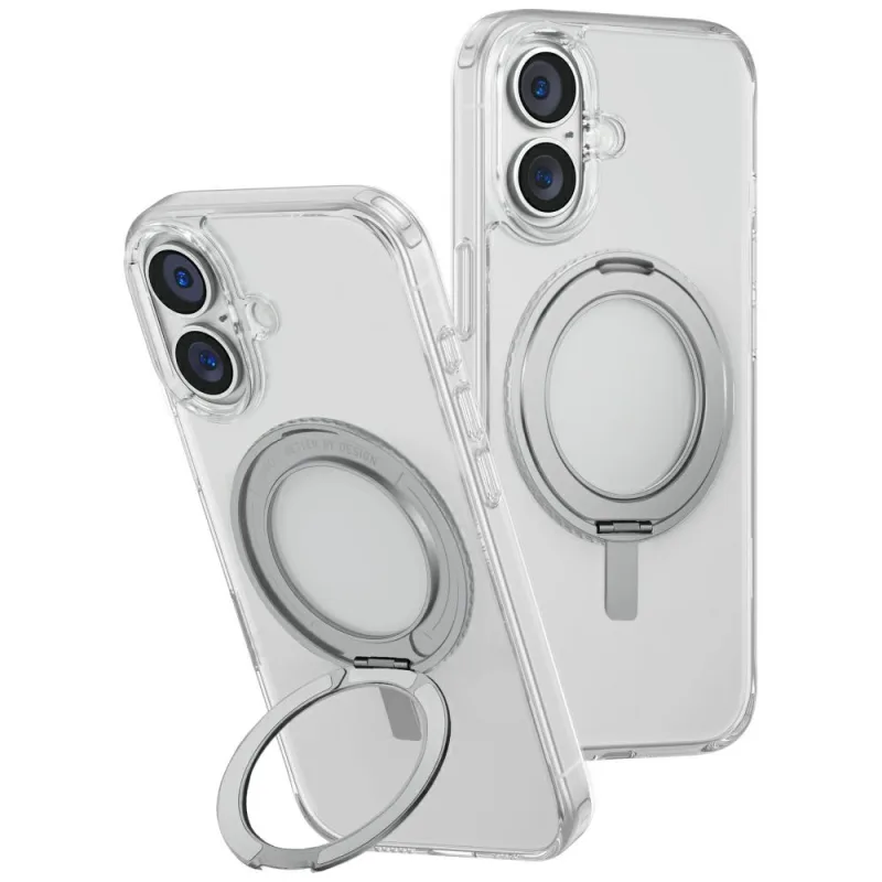 Puzdro Uniq Swivix 360 Rotating Kickstand pre iPhone 16 Plus – priehľadné