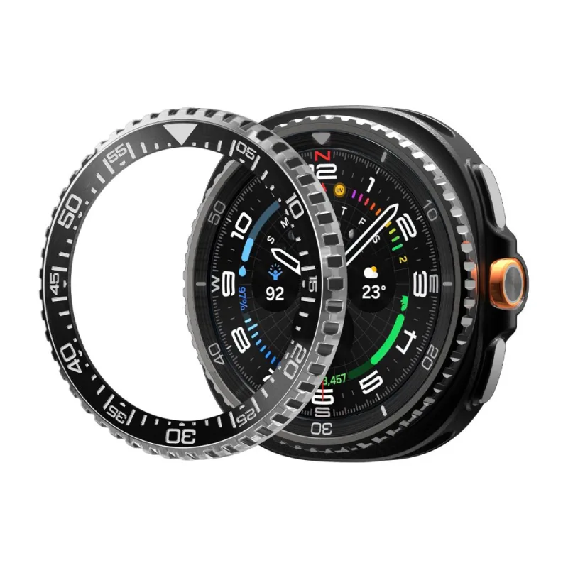 Obal Spigen Bezel Tune Pro Diverna na Samsung Galaxy Watch 8 Classic 46 mm – čierny