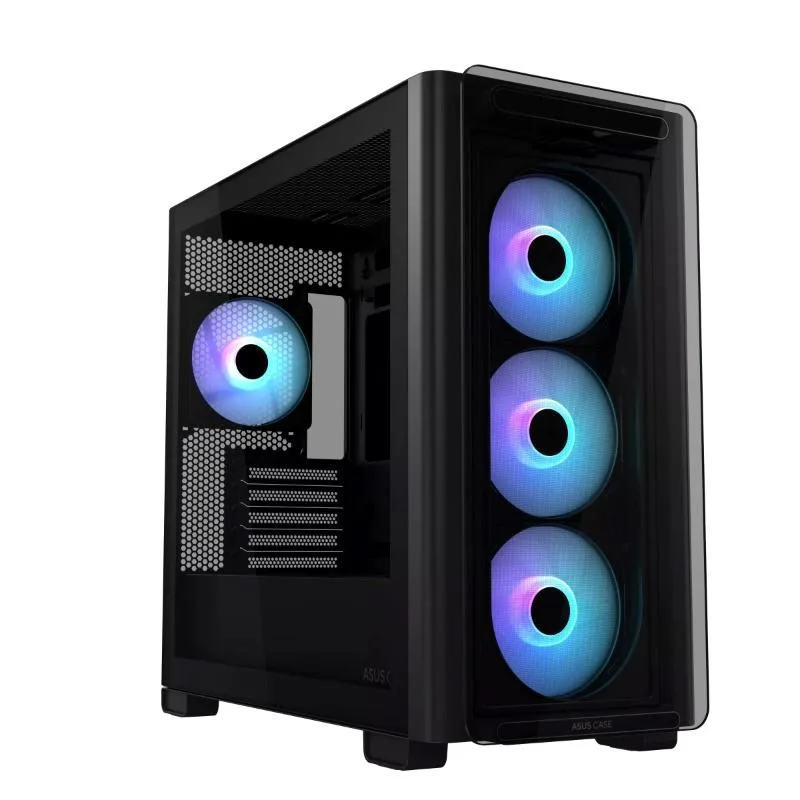 ASUS case A23 PLUS TG ARGB, Mini Tower, průhledná bočnice, 4x120mm…