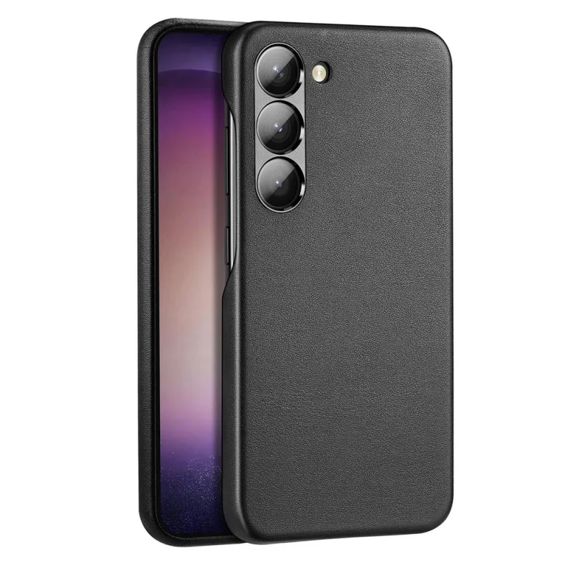 Elegantné puzdro Dux Ducis Grit pre Samsung Galaxy S23+ vyrobené z umelej kože čiernej farby