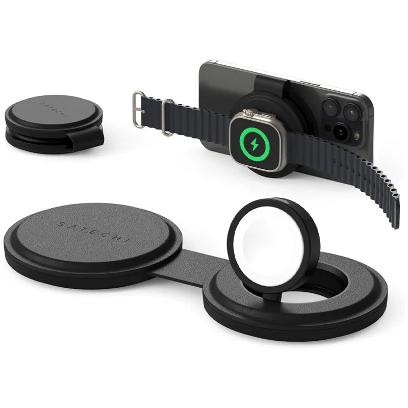 Satechi Qi2 OntheGo 2-in-1 Wireless Charger - Black