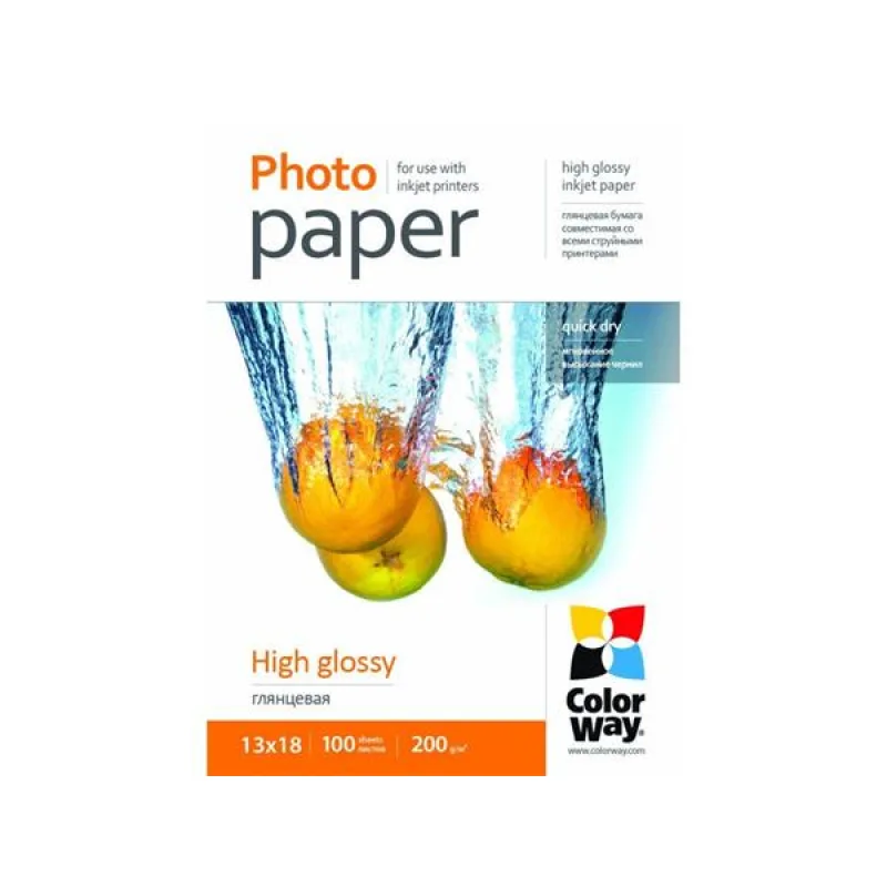 ColorWay Fotopapier Vysoko lesklý 200g/m,100ks,13x18 PG2001005R