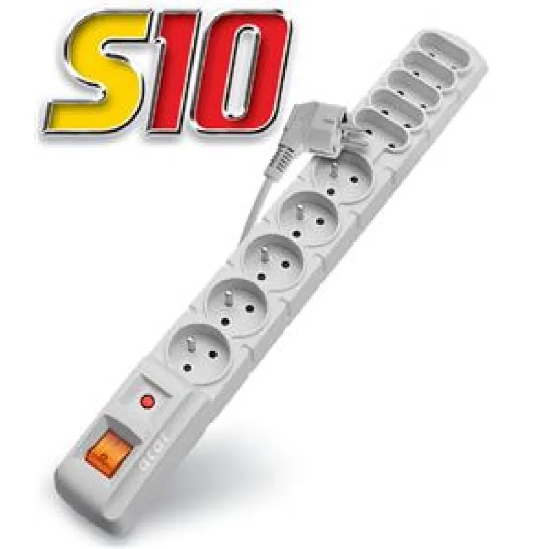 Rozvodný panel ACAR S10/ 3m 5+5x220V čierny+prep.och 9602