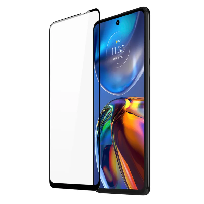 Dux Ducis 10D Tempered Glass 9H celoobrazovkové tvrdené sklo s rámom Motorola Moto E32 black (vhodné pre puzdro)