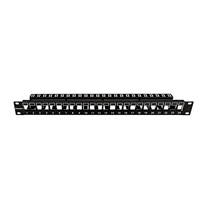 19"patchpanel AMPARO pre 24 keystone SFA/ SFB neosadený, 1U HSER0240SP