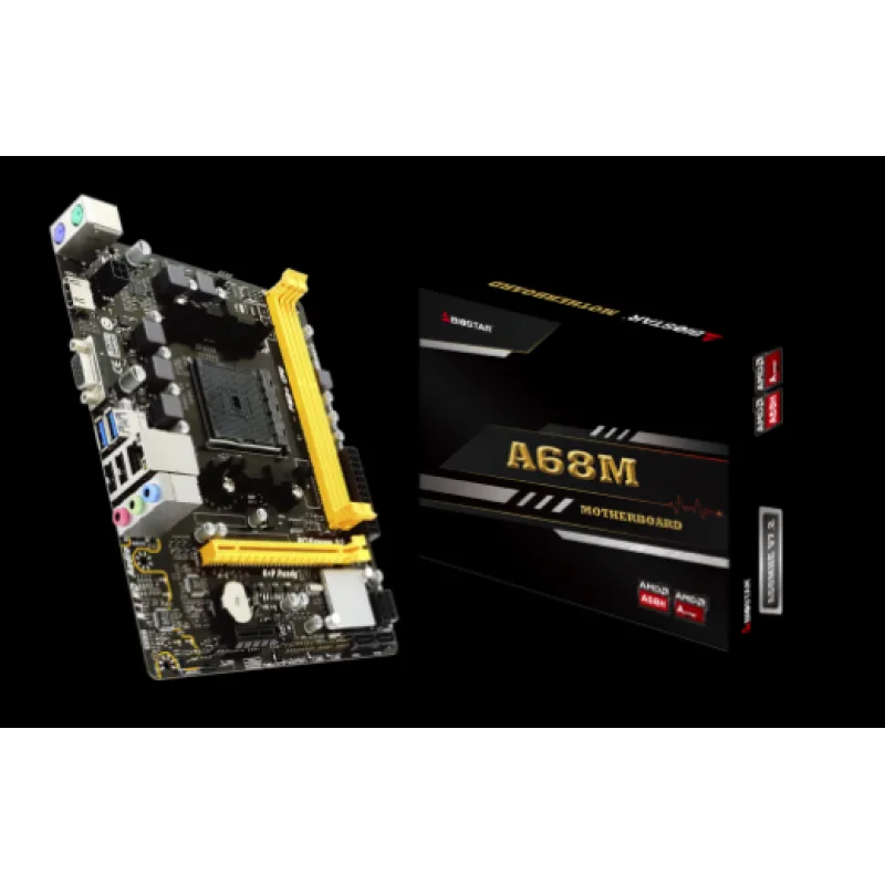 BIOSTAR Main Board A68MHE Soc FM2, DDR3, D-sub, HDMI A68MHE