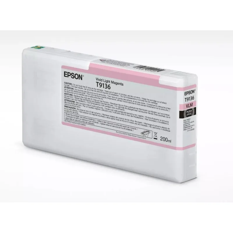 Epson T9136 Vivid L. Magenta InkCartridge (200ml) C13T91360N