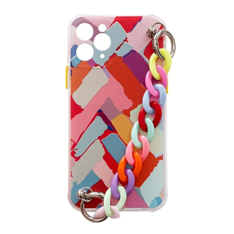 Color Chain Case gélové flexibilné elastické puzdro s príveskom retiazky pre Xiaomi Redmi Note 10 5G viacfarebné (3)
