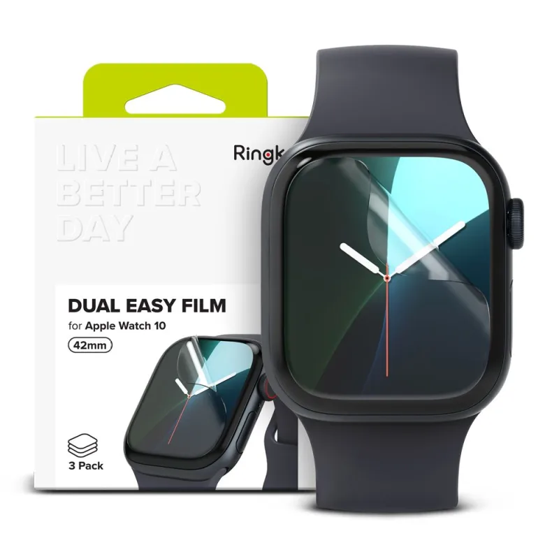 Ringke Dual Easy 3-balenie ochrannej fólie pre Apple Watch 10 42 mm