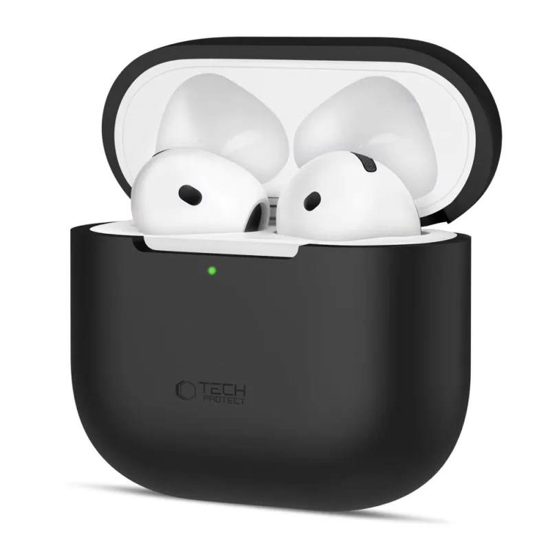 Silikónové puzdro Tech-Protect pre Apple AirPods 4 – čierne