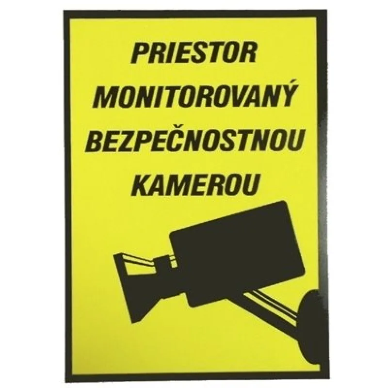 Výstražná samolepka SK - Priestor monitorovany kamerovym systemom IPCAM…