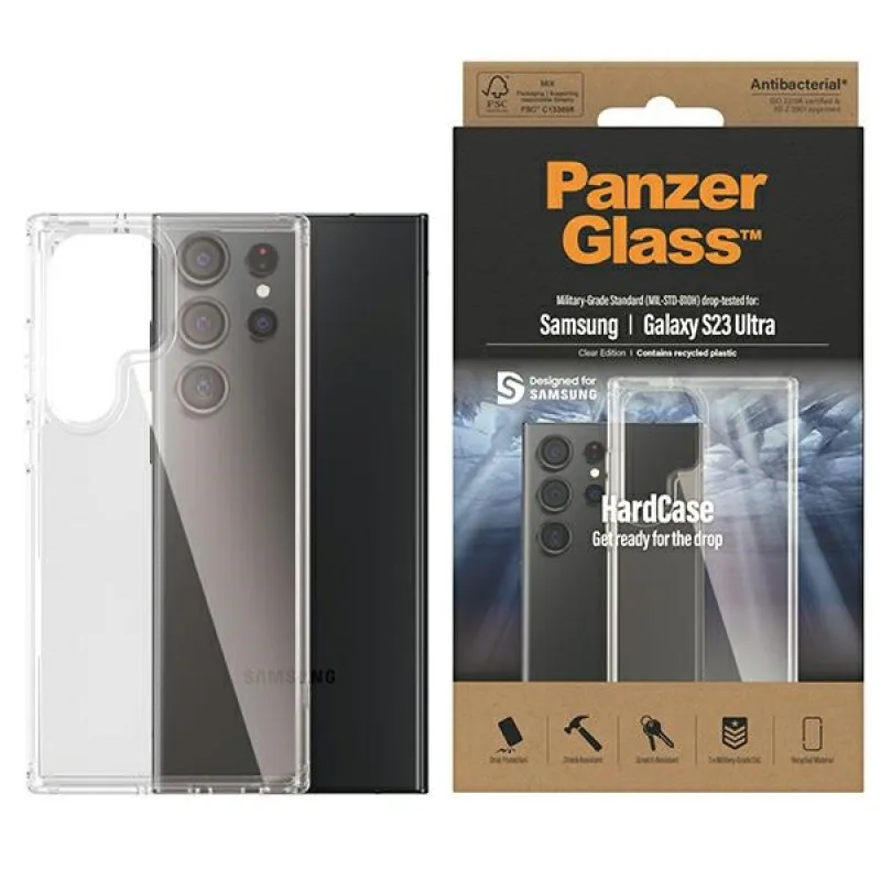 Puzdro PanzerGlass ClearCase pre Samsung Galaxy S23 Ultra - priehľadné