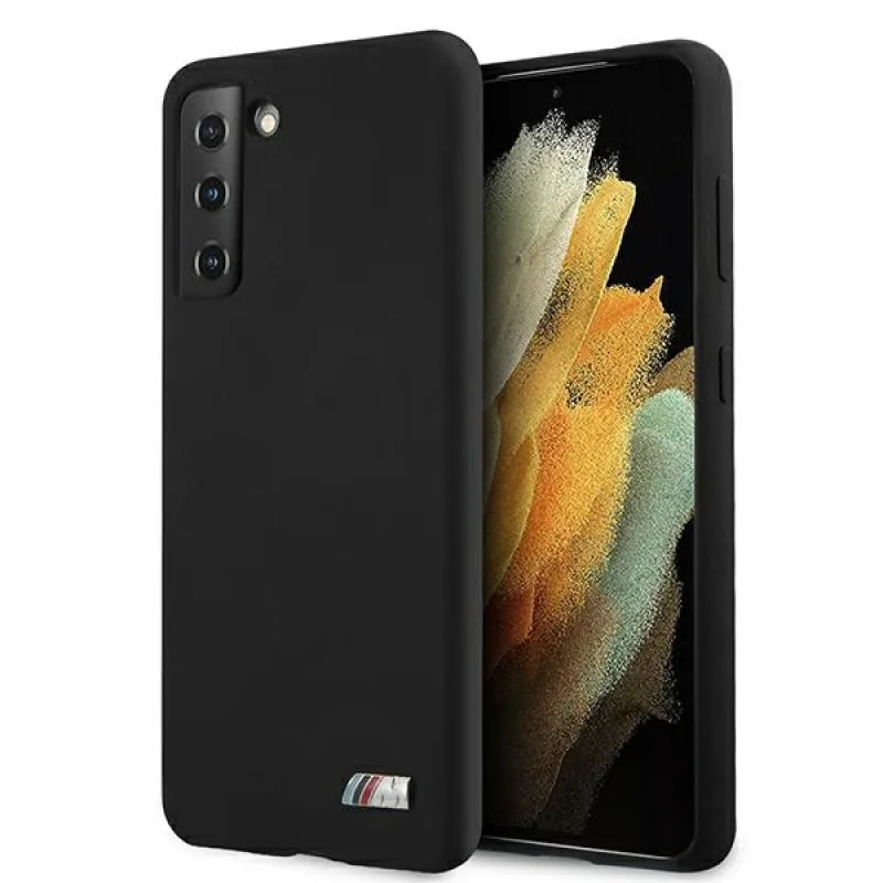 BMW Silicone M Collection puzdro pre Samsung Galaxy S21+ - čierne