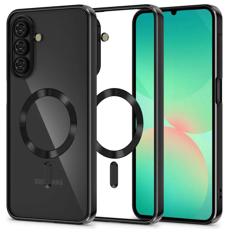 Puzdro Tech-Protect MagFlex MagSafe pre Samsung Galaxy A26 5G – priehľadné čierne