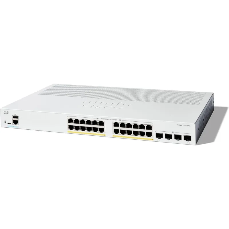 Cisco Catalyst switch C1300-24FP-4X (24xGbE, 4xSFP+, 24xPoE+, 375W)…