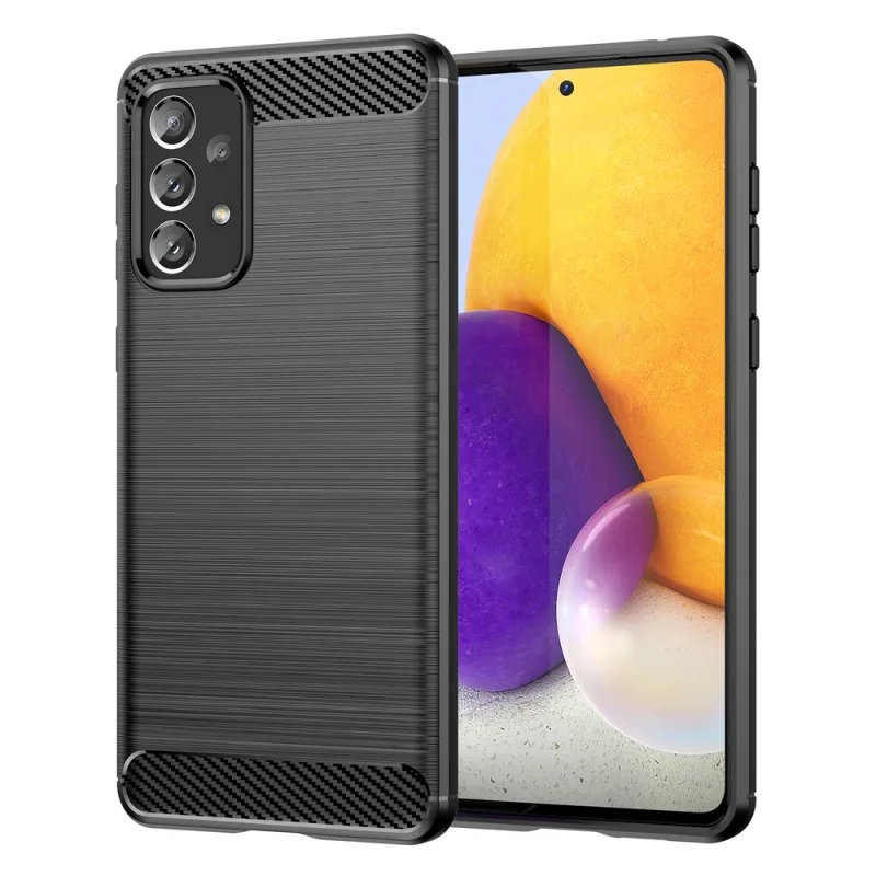 Carbon Case Flexibilný TPU kryt pre Samsung Galaxy A73 čierny