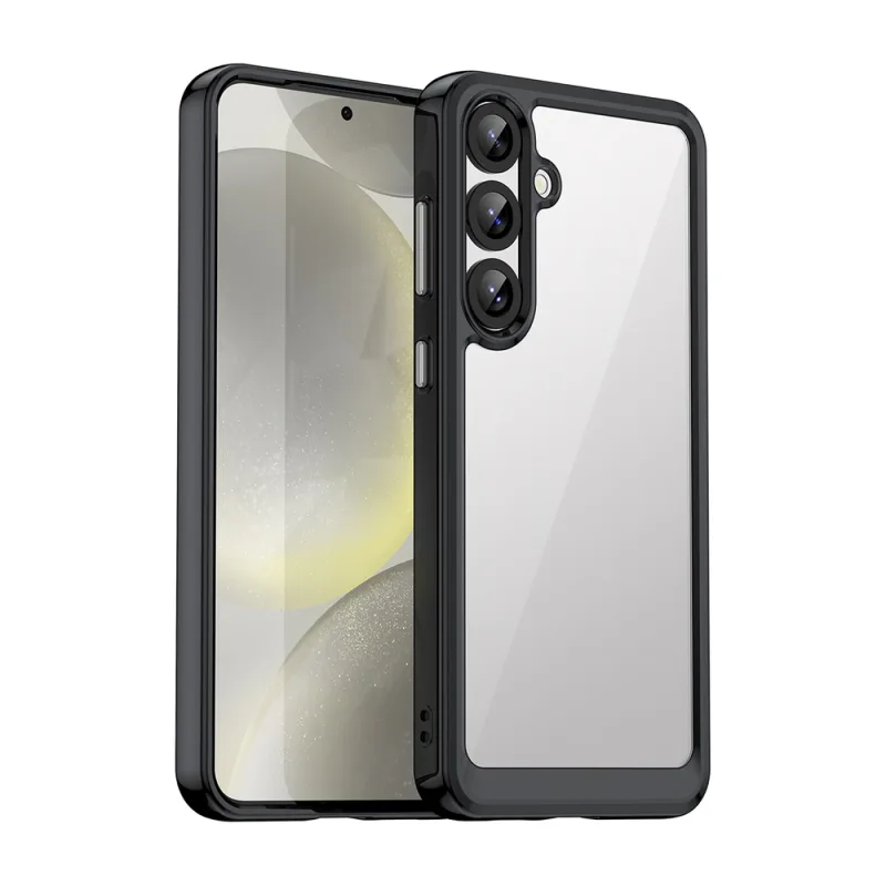 Puzdro Outer Space s gélovým rámom pre Samsung Galaxy S25+ – čierne