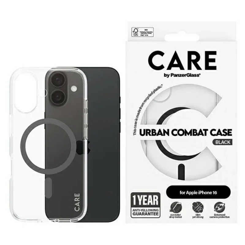 CARE by PanzerGlass Flagship Case iPhone 16 6,1" čierna/čierna MagSafe 1345
