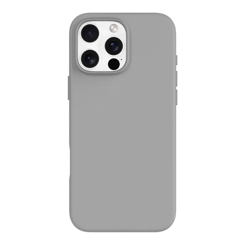 Devia kryt Nature Series Silicone Magnetic Case pre iPhone 16 Pro Max - Gray White