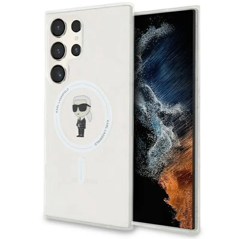 Karl Lagerfeld IML Ikonik MagSafe puzdro pre Samsung Galaxy S24 Ultra - priehľadné