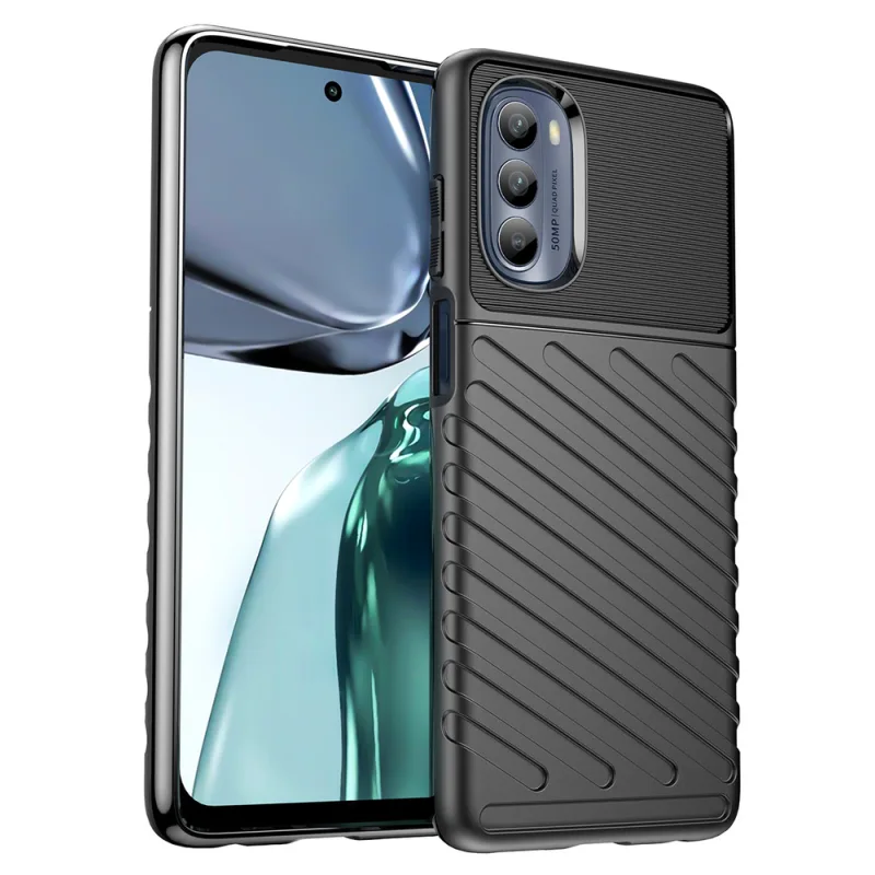 Thunder Case pre Motorola Moto G62 5G silikónové pancierové puzdro čierne
