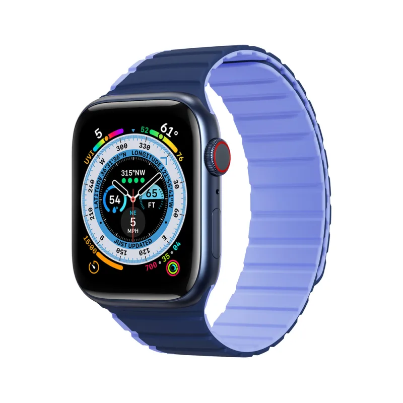 Magnetický remienok Apple Watch SE, 9, 8, 7, 6, 5, 4, 3, 2, 1 (41, 40, 38 mm) Dux Ducis Remienok (verzia LD) - modrý