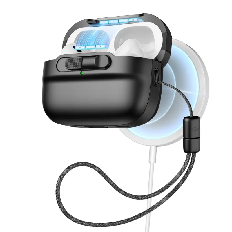 Puzdro ESR Pulse Halolock s MagSafe pre Apple AirPods Pro 1/2 - čierne