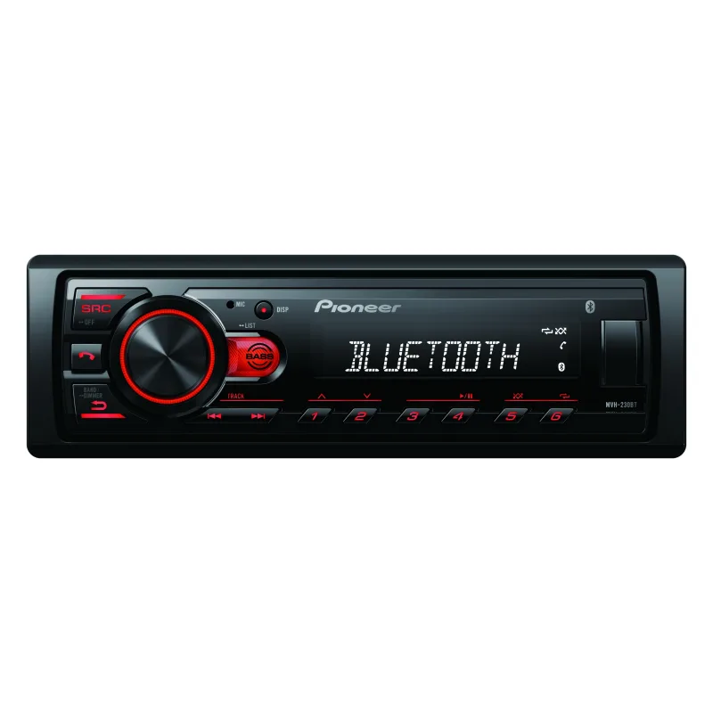 Pioneer MVH-230 autorádio s USB a Bluetooth s integrovaným mikrofónom…