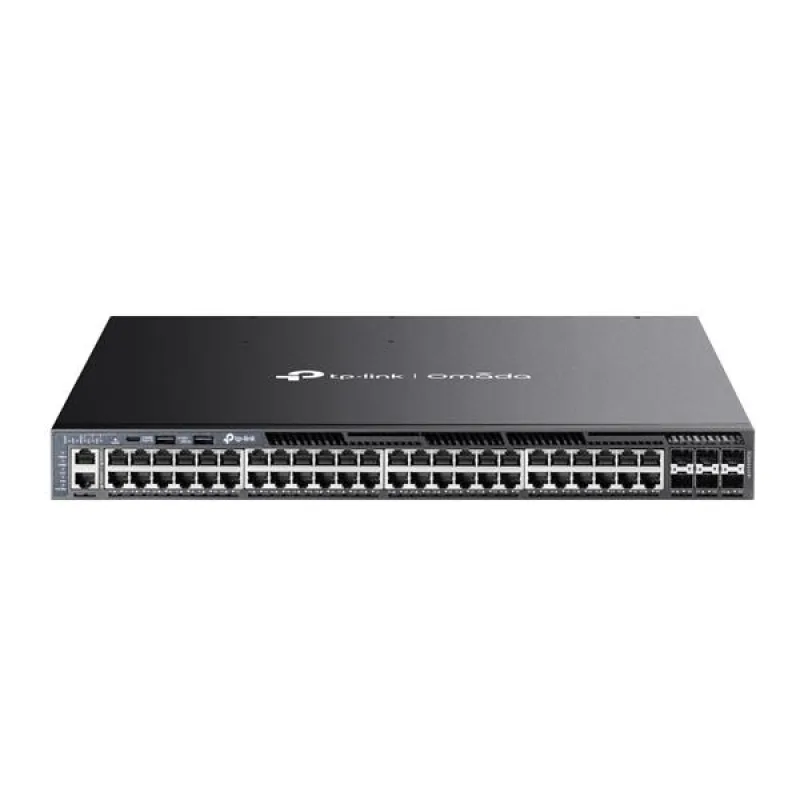 Omada 48-PortGigabit Stackable L3 Managed PoE+ Switch with 6 10GE SFP+…