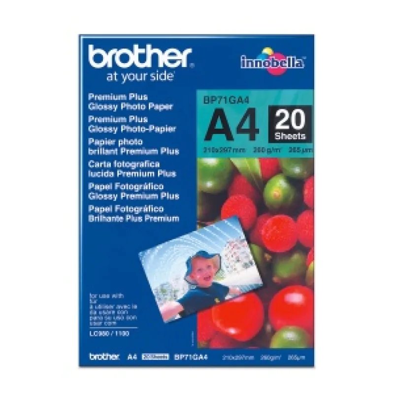 BP71GA4, 20 listov, A4, Premium Glossy, 260g BP71GA4