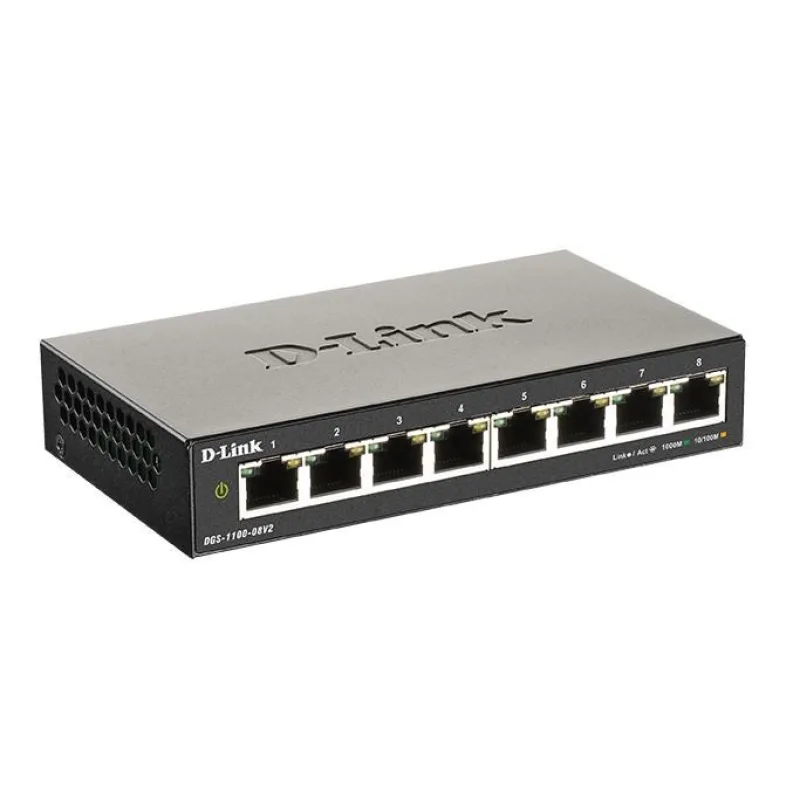 D-Link DGS-1100-08V2 8-portový gigabitový inteligentný riadený prepínač, …
