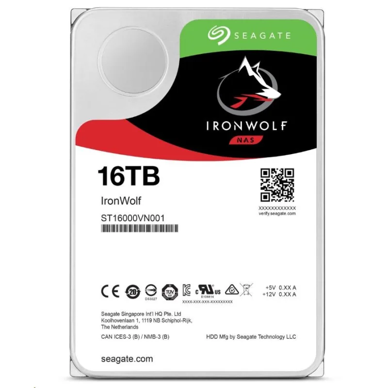 BAZAR - SEAGATE HDD IRONWOLF (NAS) 3, 5" - 16TB, SATAIII, ST16000VN001,…