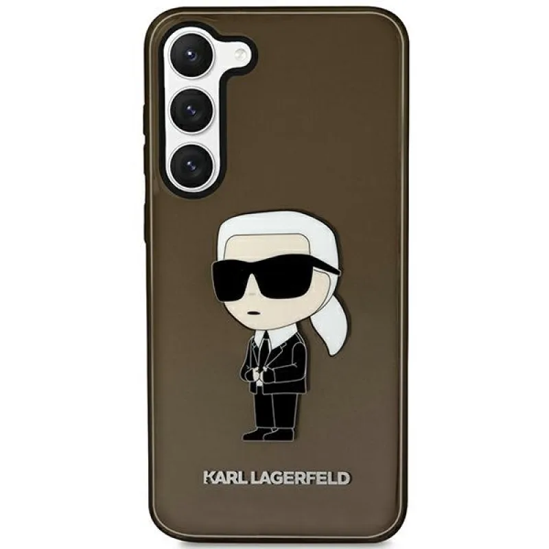 Karl Lagerfeld KLHCS23SHNIKTCK S23 S911 čierne/čierne pevné puzdro Ikonik Karl Lagerfeld