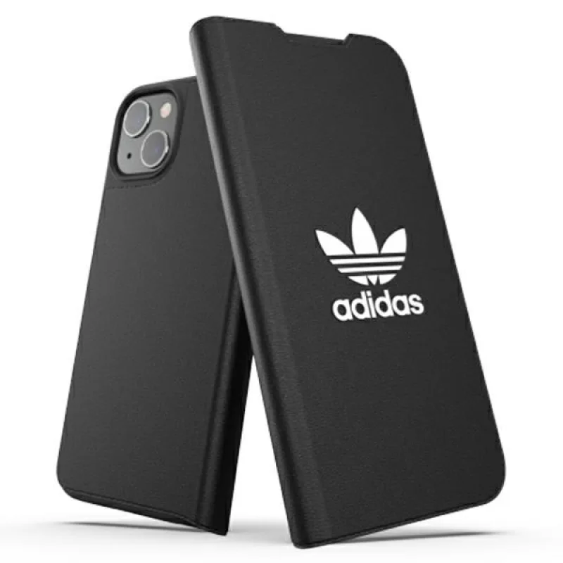 Adidas OR Booklet Case BASIC pre iPhone 13 – čiernobiely