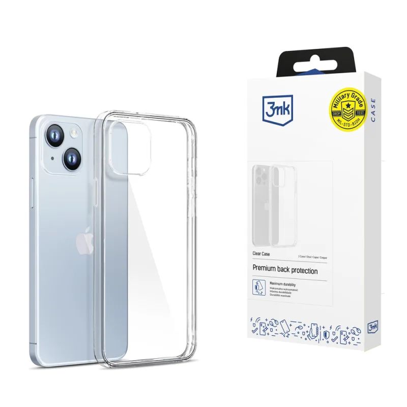 Puzdro na iPhone 14 silikónové zo série 3mk Clear Case - priehľadné