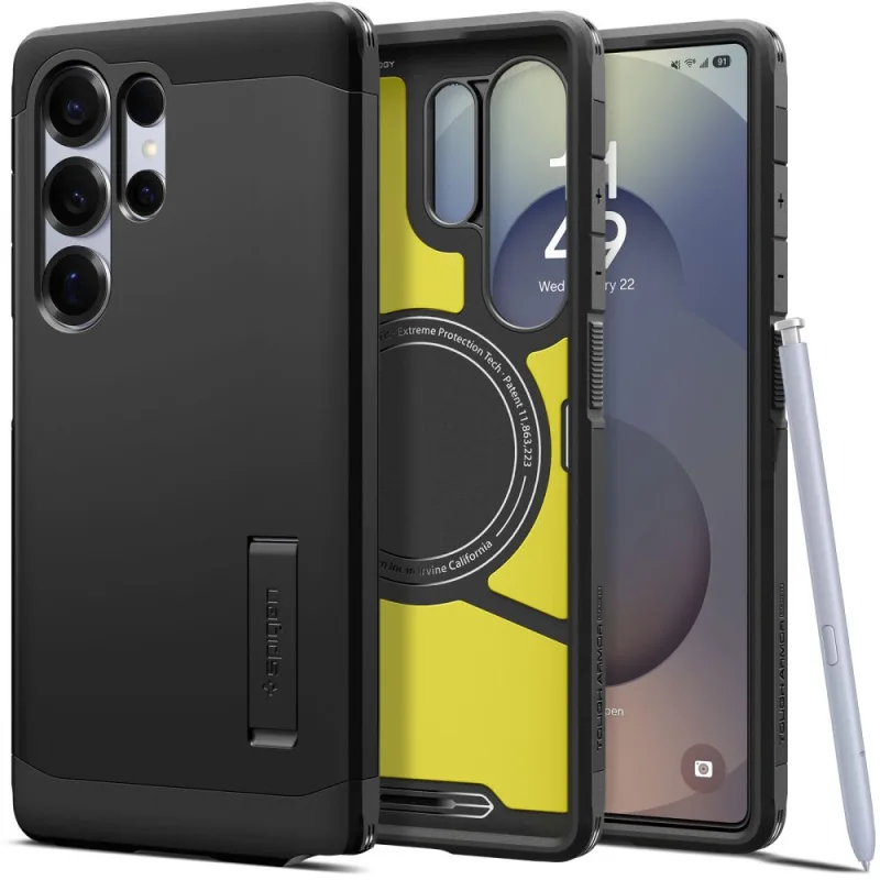 Puzdro Spigen Tough Armor MagSafe pre Samsung Galaxy S25 Ultra - čierne