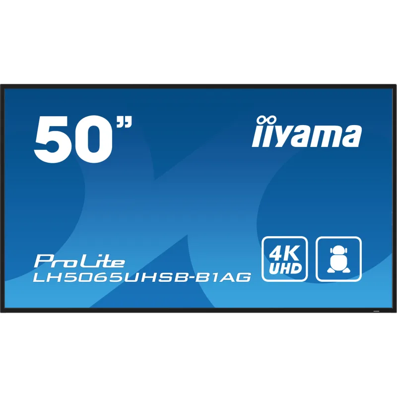 50" iiyama LH5065UHSB-B1AG:VA, 4K UHD, Android, 24/ 7 LH5065UHSB-B1AG