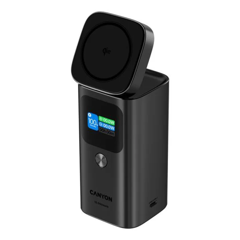 Canyon OnPower 150, Powerbank, 15.000 mAh, 100W, displej, in:USB-C, out…