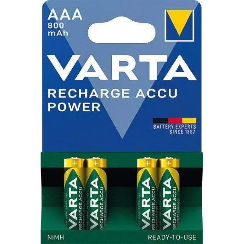 Varta LR03/ 4BP 800 mAh Ready to use (Blistr 4ks) 409735,00