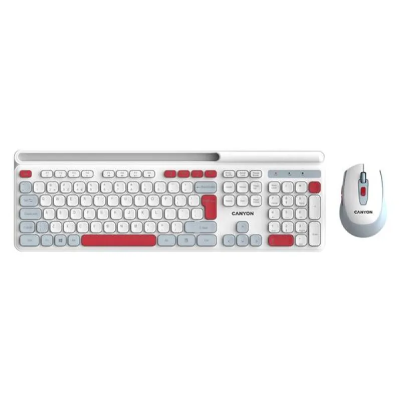 Canyon SET-W5, Wireless bezdrôtové combo - multimed. klávesnica, SK/CZ +…