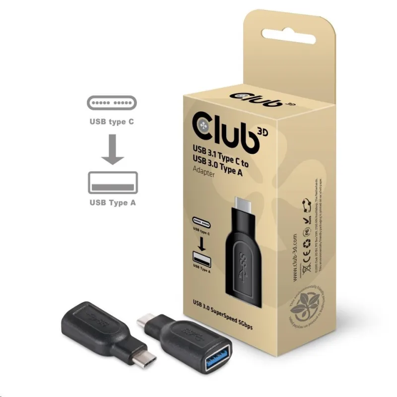 Club3D Redukcia USB 3.1 Type-C na USB 3.0 Typ A (M/ Ž) CAA-1521