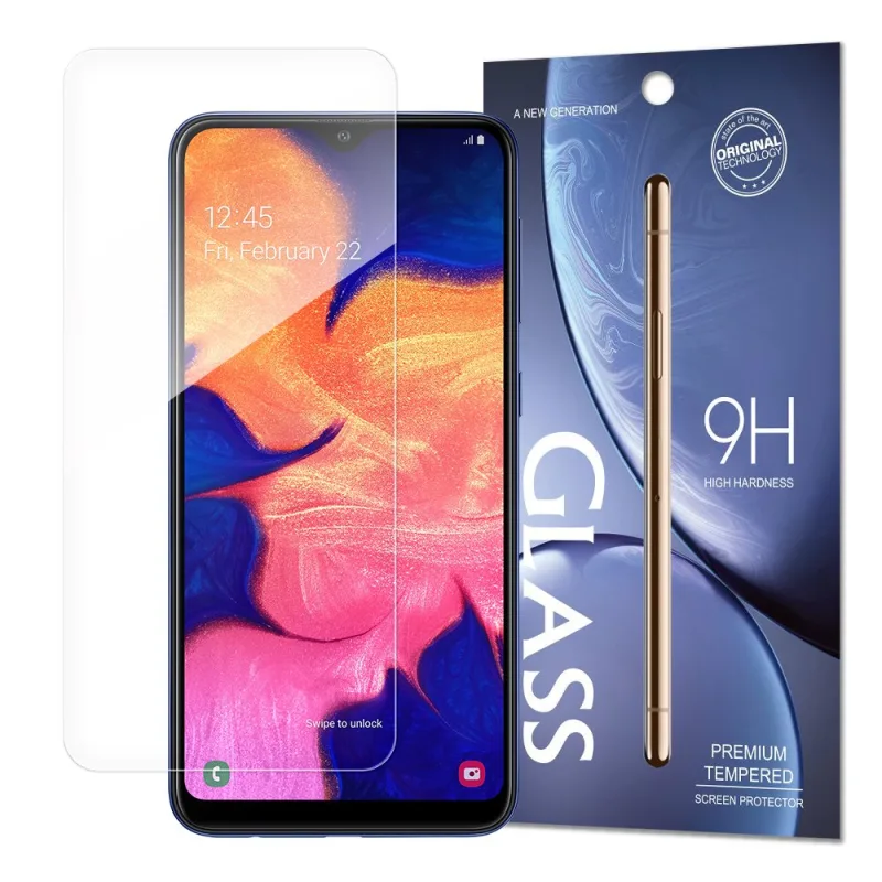 Tvrdené sklo 9H na ochranu obrazovky pre Samsung Galaxy A10 (balenie – obálka)