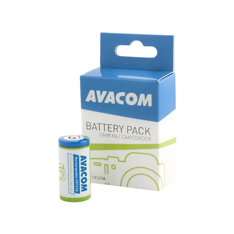 Nabíjacia fotobatéria Avacom CR123A 3V 450mAh 1.4Wh DICR-R123-450