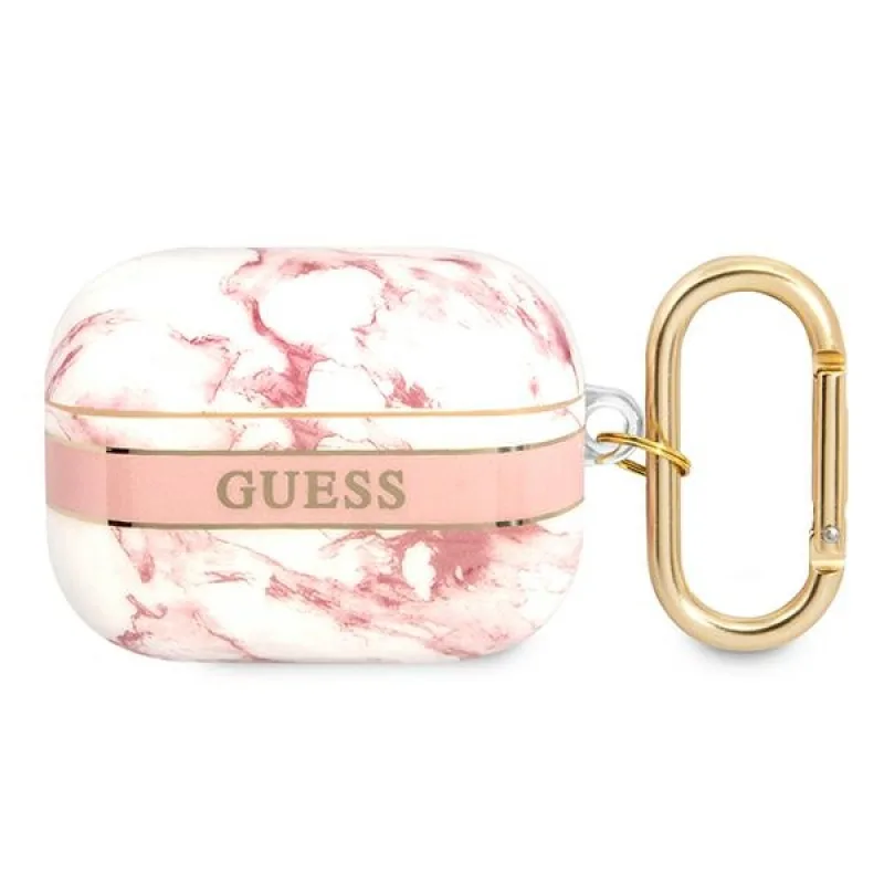 Guess GUAPHCHMAP kryt AirPods Pro ružový/ružový Marble Strap Collection